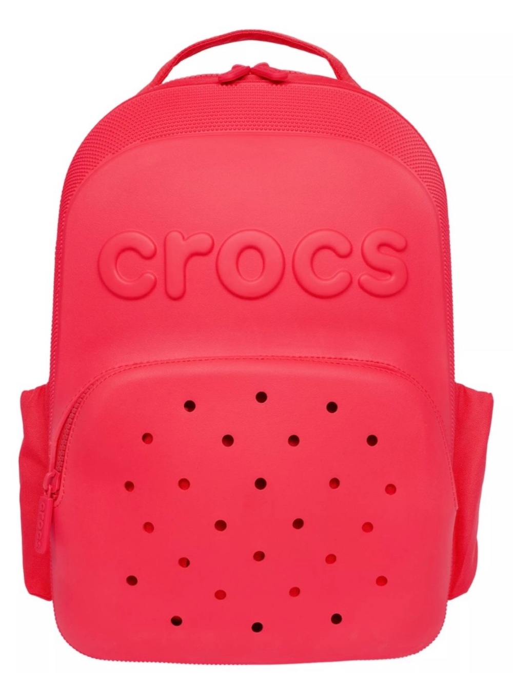 CROCS Kids Red Molded Backpack with Perforated Front